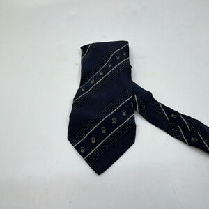 Giorgio Armani Striped Blue Silk Necktie
